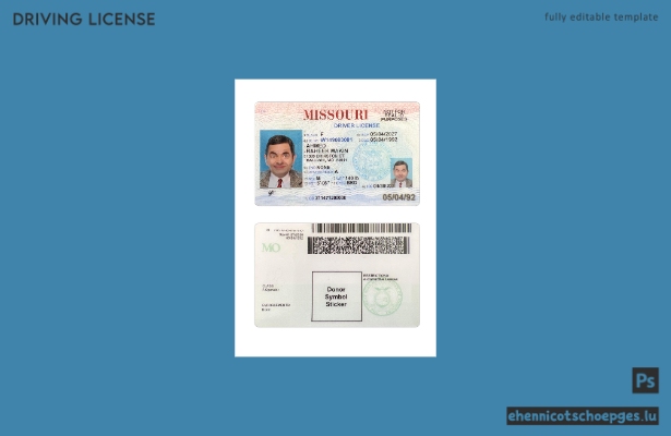 USA Missouri Führerschein Beispielvorschau 2021-heute